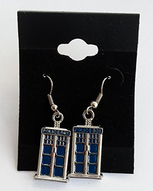 Doctor Who Tardis Earrings 2D