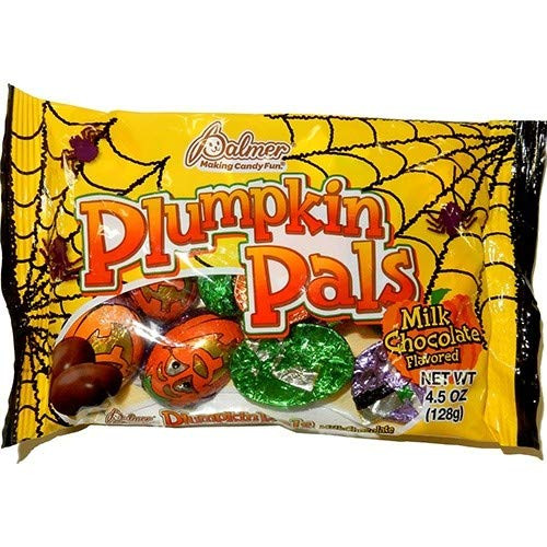 Palmer -1- Bag Plumpkin Pals Milk Chocolate Flavored - Individually Wrapped Halloween Fall Candy Pieces Net Wt. 4.5 oz