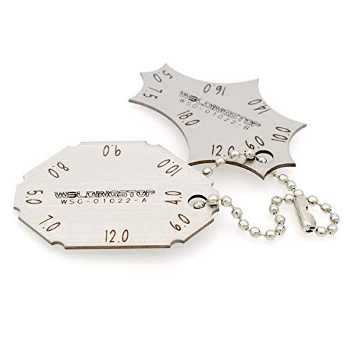 W.S Welding Fillet Gauge Kit Pocket Weld Gage Throat Size Leg Length Inspection Tools Metric Stainless Steel