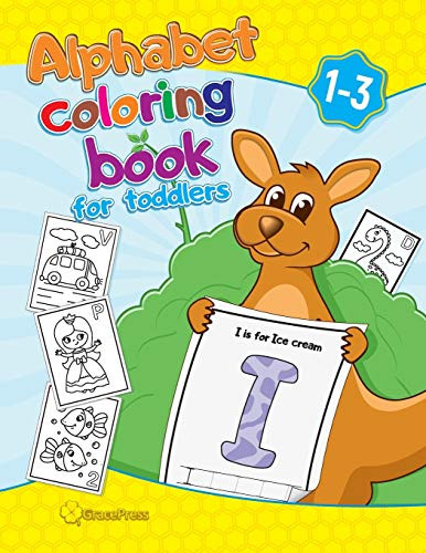 Alphabet Coloring Book for Toddlers 1-3  Fun Activity Book with Numbers  Letters  Shapes and Colors for Kids