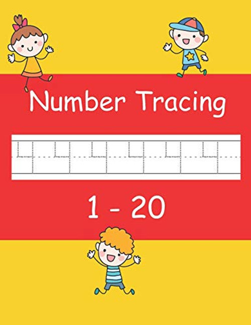 Number Tracing 1 - 20  Trace numbers book for preschoolers and kids ages 3-5