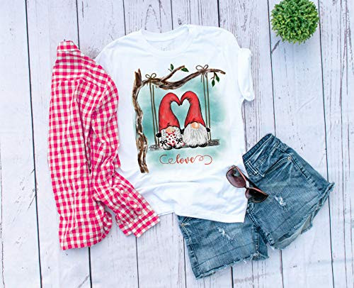 Gnome Valentine_s Day Love Sublimation Transfer  Valentine Sublimation  Gnomes Sub Transfer Image  Ready to Use  Adult Child Shirt Size