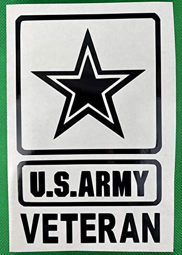 U.S. Army Veteran Black Vinyl Car Decal  Bumper Sticker  New Gift