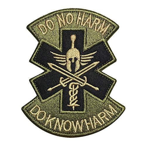 MORTHOME M Do No Harm Do Know Harm Spartan Medic EMT EMS Us Morale Badge ACU Patch -3-