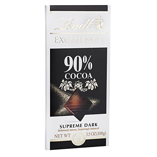 Lindt Excellence Supreme Dark Chocolate 90 Percent Cocoa 3.5-Ounce Packages Lindt Excellence Supreme Dark Chocolate 90 Percent Cocoa 3.5-Ounce Packages