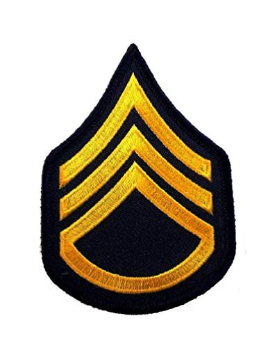 U.S. Army Staff Sergeant Stripes Embroidered Military Patch Sew or Iron AKPM153