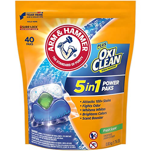 ARM  and  HAMMER plus OxiClean 5-in-1 Power Paks  40 Count -Packaging may vary-