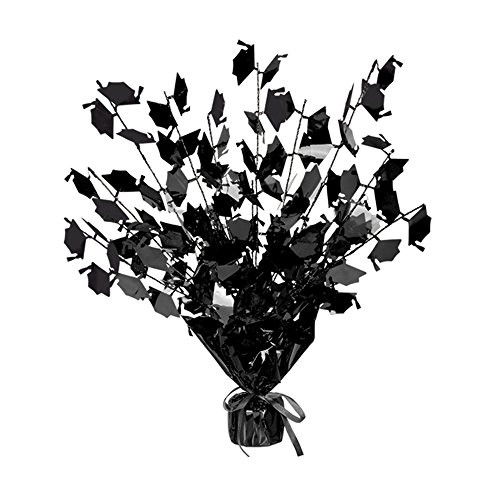 Graduate Cap Gleam _N Burst Centerpiece -black- Party Accessory  -1 count- -1 Pkg-