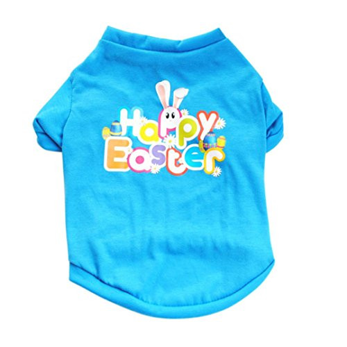 Howstar Pet Shirt Super Cute Printed T Shirts for Dogs Summer Vest Puppy Pet Clothes Costume -S Blue- Howstar Pet Shirt Super Cute Printed T Shirts for Dogs Summer Vest Puppy Pet Clothes Costume -S Blue-