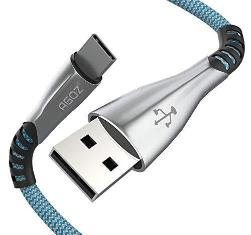 Type USB C Cable  Agoz 6ft Fast Charger Flat Data Cord for Samsung Galaxy Note 10 Plus  Note 9 8  S10 Plus 5G S10e S9 S8 A11 A21 A51 A71  LG Stylo 5  Stylo 4  Moto G Stylus G7 G8  Google Pixel 4 3 XL