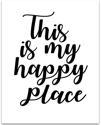 This Is My Happy Place - 11x14 Unframed Typography Art Print - Great Home Decor Under 15