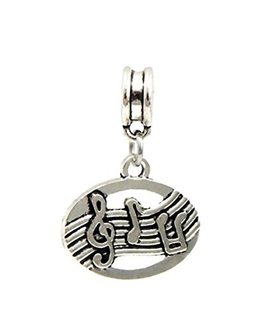 J and M Dangle Music Notes Charm Bead for Charms Bracelets