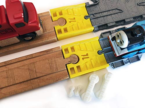 TrainLab Take-n-Play to Wooden Railway Train Track Adapter -Yellow-