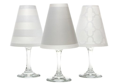 di Potter WS133 Nantucket Paper White Wine Glass Shade, White (Pack of 6)