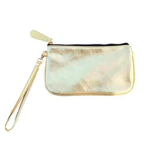 BRLPONVE Women Leather Clutch Wallet  Wristlet Handbag Small Smartphone Wristlet Purse Wallet Bag with Wrist Strap