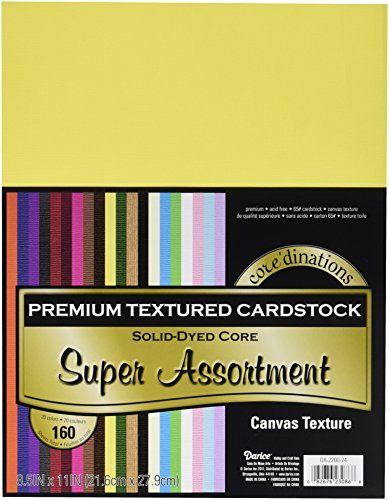 Darice Core'dinations Value Pack Cardstock, 8.5 by 11-Inch, 160-Pack