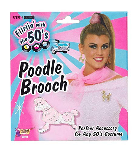 Forum Novelties 70804 Women_s 50_s Poodle Pin  Standard  Pink