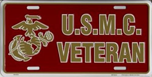Ramson_s Imports Inc. U.S.M.C. Veteran Metal License Plate