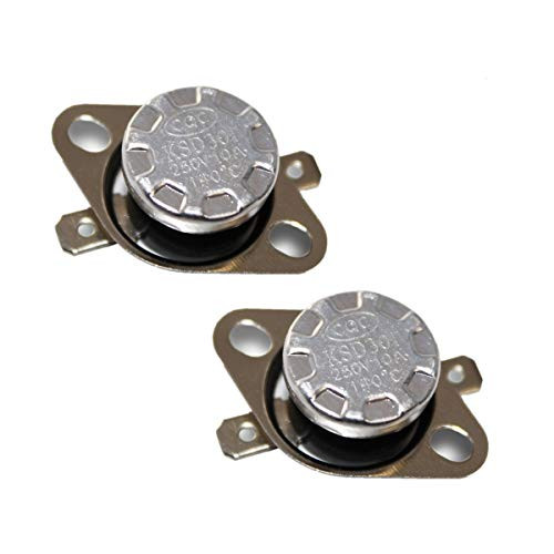 CompStudio 2 Pcs Temperature Controlled Switch Thermostat KSD301 140 Celsius Normal Close N.C 10A 250V