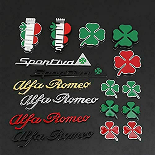 For Alfa Romeo Badge Car Side Fender Emblem Rear Trunk Badge Sticker for 147 156 166 Stelvio Giulia Giulietta Spider GT Mito Car Accessories -N-