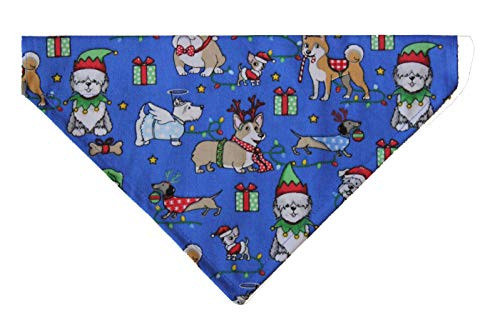 Over The Collar Dog Bandana - Christmas Dogs MEDIUM