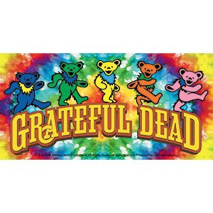 C and D Visionary Grateful Dead Bears on Tie Dye Stickers -S-8199-