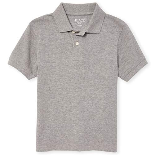 The Children_s Place Boys_ Uniform Pique Polo  Smokeb10  XL -14-