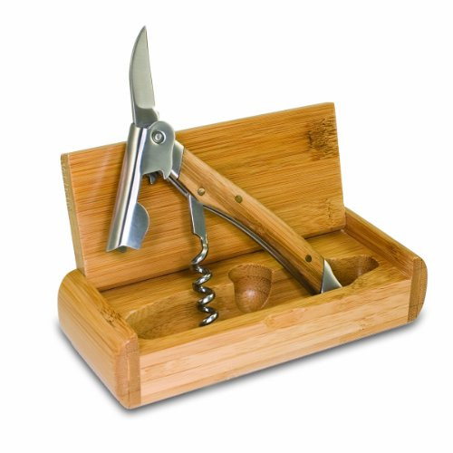NCAA Virginia Cavaliers Elan Deluxe Waiter's Corkscrew in Gift Box, Bamboo