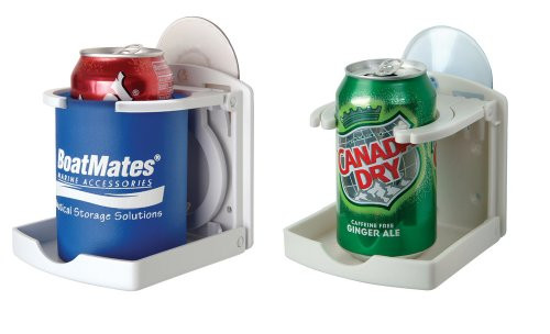 Boatmates Folding Drink Holder Twin Pack, White