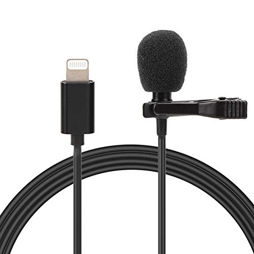 S erounder Lavalier Microphone Mini Microphone Lavalier Professional-Grade Wearable Microphone Free Drive Blogging Vlogging Interview Microphone for Mobile Phone-for iOS-