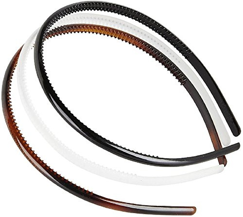 Scunci Effortless Beauty Plastic Headbands 3 ea -Pack of 4-