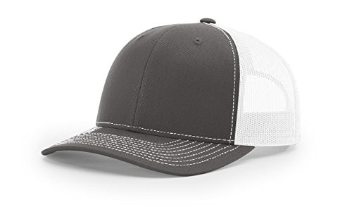 Richardson Charcoal White 112 Mesh Back Trucker Cap Snapback Hat