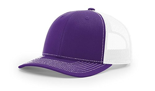 Richardson Purple White 112 Mesh Back Trucker Cap Snapback Hat