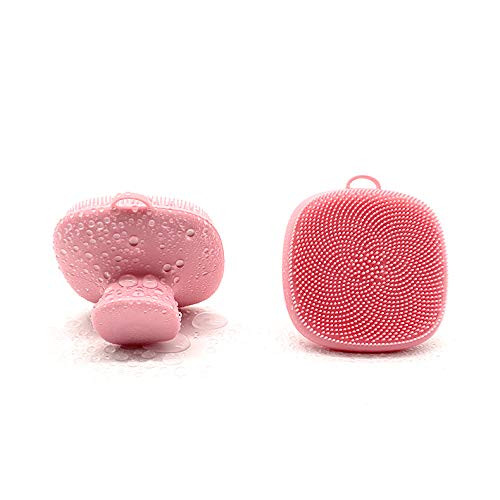 INKERLEE Anti-Slip Handheld Soft Silicone Facial Cleansing Brush  Manual Face Exfoliating and Massage Scrubber  Gentle Face Wash Exfoliator Pad for Normal  Dry  Sensitive Skin
