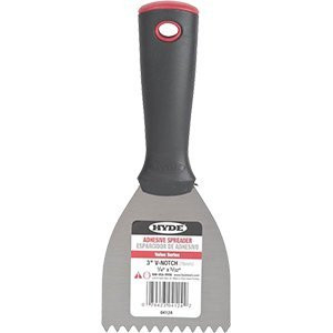 Hyde 3inch  Adhesive Spreader -1 4inch x5 32inch  V-notch-  High Carbon Steel