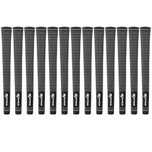 Karma Velvet Jumbo 13 Piece Golf Grip Bundle, Black/White