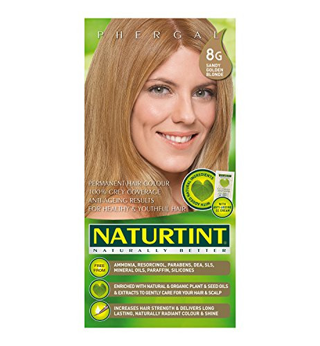 Phergal Naturtint Hair Color Permanent, 8G Sandy Golden Blonde, 5.28 Ounce