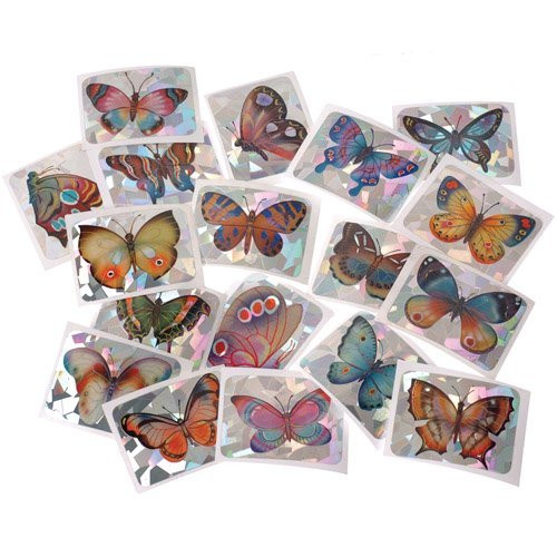 U.S. Toy Butterfly Mylar Stickers -Sold by Gross- -144 per Package-