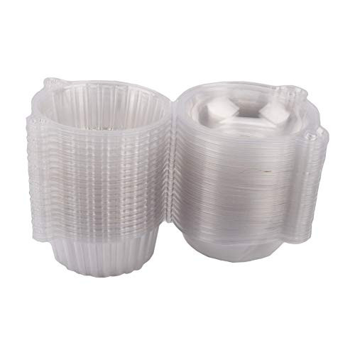 Individual Cupcake Holder  100 Pack Disposable Cupcake Containers Stackable Plastic Clear Dome Cupcake Boxes Cases for Cake Sandwich Hamburgers Fruit Salad Muffin Individual Cupcake Holder  100 Pack Disposable Cupcake Containers Stackable Plastic Clear Dome Cupcake Boxes Cases for Cake Sandwich Hamburgers Fruit Salad Muffin
