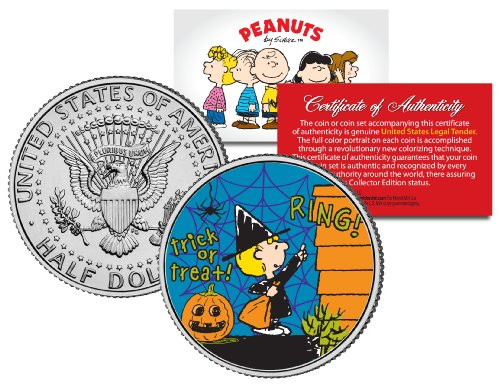 Peanuts HALLOWEEN SALLY TRICK OR TREAT JFK Half Dollar U.S. Coin *Licensed*