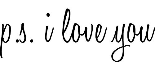 Klein_Kreations inch p.s. I Love You Wall Decor Vinyl Decal  Black