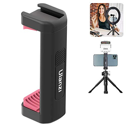 ULANZI Phone Tripod Mount  Mini Smartphone Tripod Mount Adapter with Cold Shoe Mount  Desktop Cell Phone Stand Smartphone Clamp for iPhone 11 Pro Max X XS Samsung Oneplus
