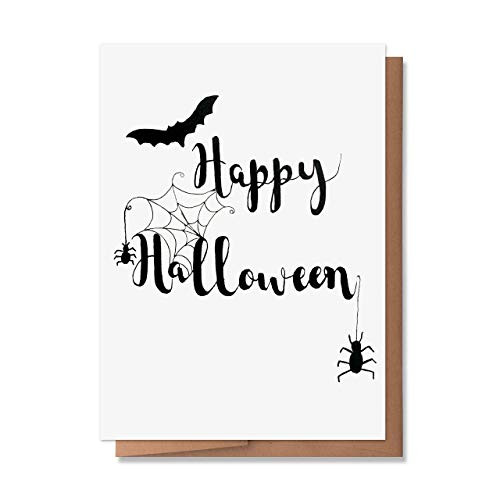 Wunderkid Happy Halloween Card  Spider Card -1 Single Card  Blank inside-