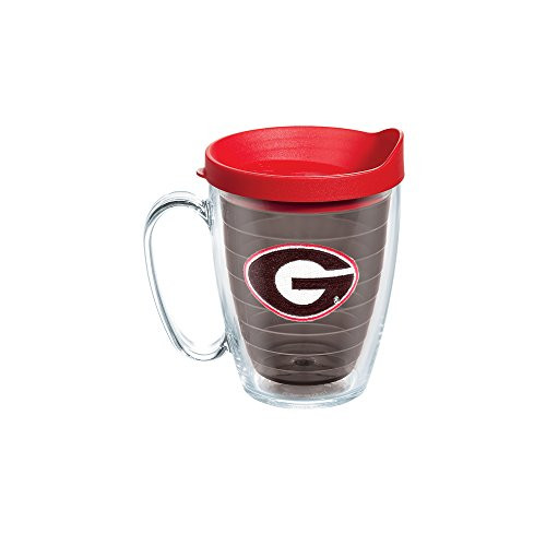 Tervis 1084323 Georgia Bulldogs Logo Tumbler with Emblem and Red Lid 16oz Mug, Quartz Tervis 1084323 Georgia Bulldogs Logo Tumbler with Emblem and Red Lid 16oz Mug, Quartz