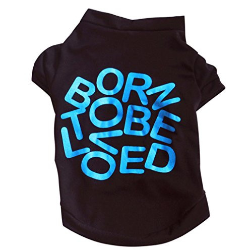 Howstar Pet Shirt Puppy Dog T Shirt Spring Summer Apparel Pet Clothing Puppies Doggie Vest -Black S- Howstar Pet Shirt Puppy Dog T Shirt Spring Summer Apparel Pet Clothing Puppies Doggie Vest -Black S-