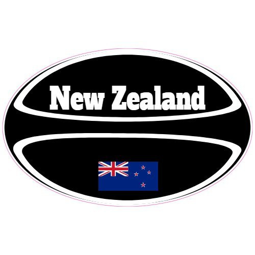 U.S. Custom Stickers New Zealand Flag Rugby Ball Sticker 3inch U.S. Custom Stickers New Zealand Flag Rugby Ball Sticker 3inch