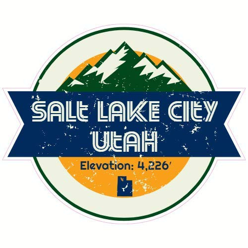 U.S. Custom Stickers Salt Lake City Utah Mountain Sticker  3inch