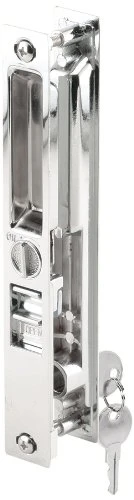 Prime-Line Products C 1134 Sliding Door Handle Set, Mid Body Hook, Keyed,Chrome Diecast