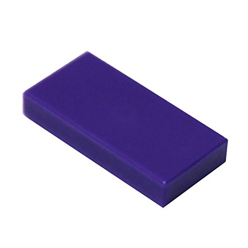 LEGO Parts and Pieces  Dark Purple -Medium Lilac- 1x2 Tile x50