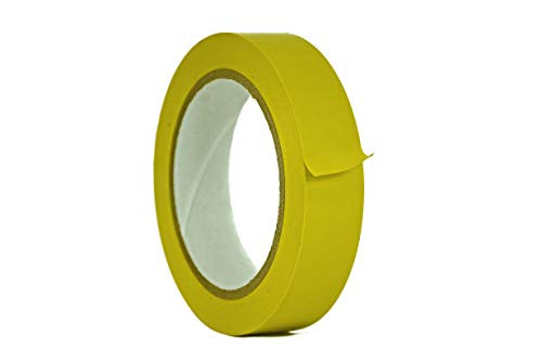 WOD VTC365 Yellow Vinyl Pinstriping Tape  1 inch x 36 yds. for School Gym Marking Floor  Crafting   and  Stripping Arcade1Up  Vehicles and More